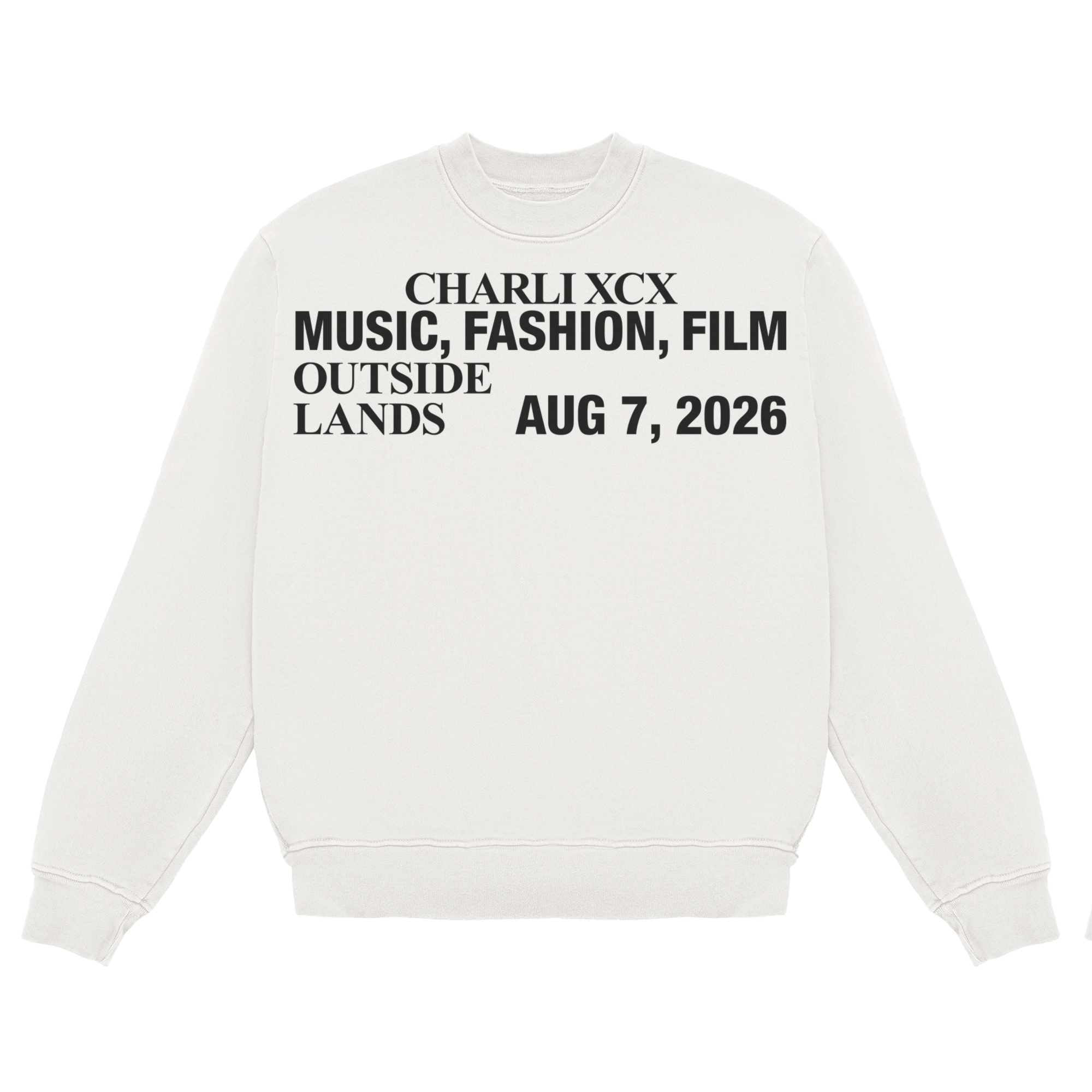 Music, Fashion, Film Outside Lands Crewneck